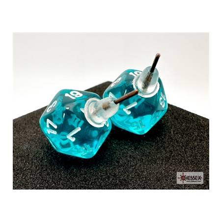 BOUCLES D'OREILLES D20 BLEU TURQUOISE ACCESSOIRES Boucles d'oreille...