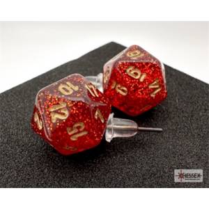 BOUCLES D'OREILLES D20 RUBY