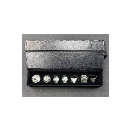 SET DE DES METAL AVEC ECRIN ARGENT/OR
