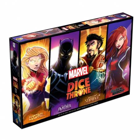 DICE THRONE MARVEL - BLACK PANTHER/CPT MARVEL/BLACK WIDOW/STRANGEEN...