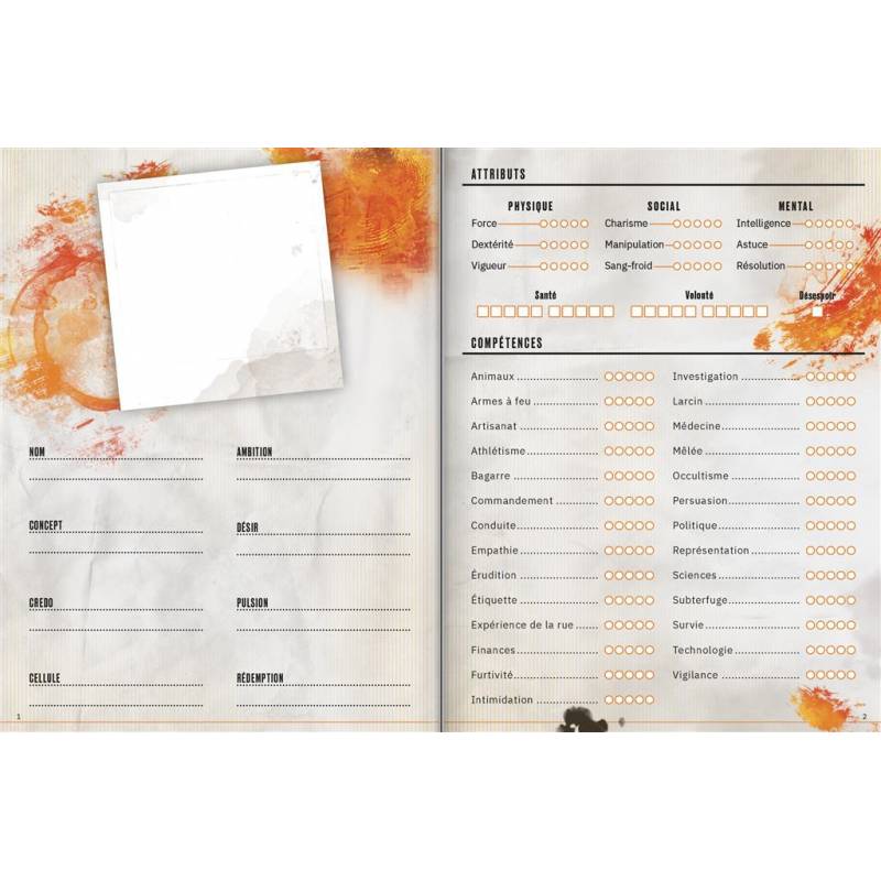 HUNTER : CHARACTER JOURNALJEUX DE RÔLES Le must have du PJ pour une...