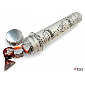 ACCESSOIRES LAB DICE SET DE 7+1 DES ACIER ROUILLE/NOIR