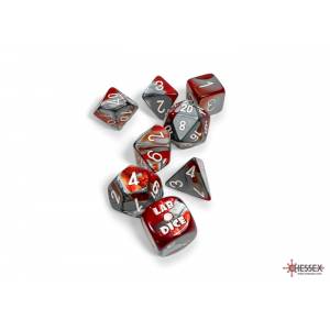 ACCESSOIRES LAB DICE SET DE 7+1 DES ACIER ROUILLE/NOIR