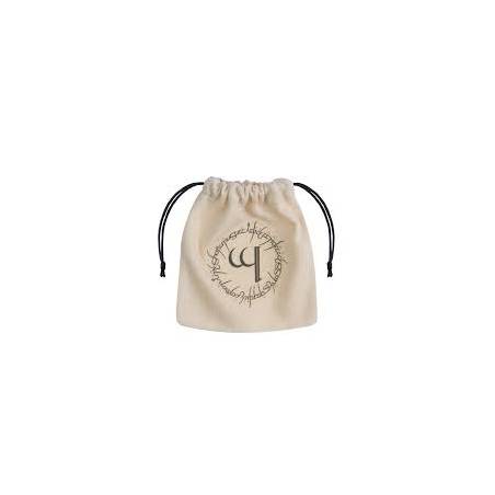 ACCESSOIRES BOURSE A DES ECRITURE ELFIQUE BEIGE ET NOIR