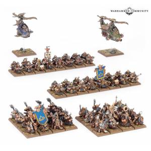 JEUX DE FIGURINES WARHAMMER OLD WORLD : BATALLION NAINS GARDE MONTAGNE