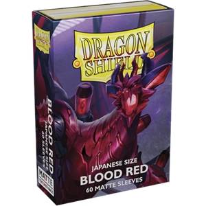 DRAGON SHIELD MATTE JAPANESE : BLOOD RED (60)PROTEGES CARTES 60 Sle...