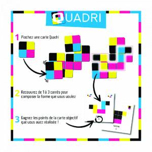 QUADRIJEUX DE SOCIETE 4 couleurs par carte pour réaliser des object...