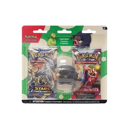 DUO BOOSTER POKEMON AVEC GOMME GOURMELET