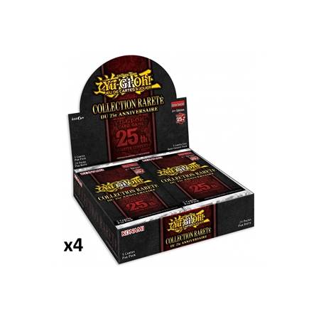 LOT DE 4 DISPLAY YU-GI-OH ! COLLECTION RARETE DU 25e ANNIVERSAIREJE...