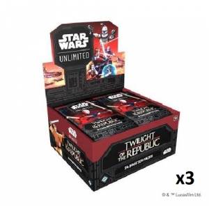 SW UNLIMITED LOT DE 3 DISPLAY ANGLAIS TWILIGHT OF THE REPUBLIC