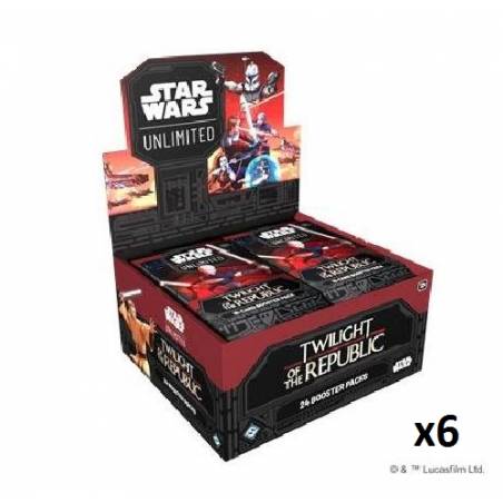 SW UNLIMITED LOT DE 6 DISPLAY ANGLAIS TWILIGHT OF THE REPUBLIC