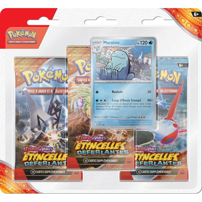 POKEMON EV08 ETINCELLES DEFERLANTES TRI-PACK MARAISTE POKEMON EV08 ETINCELLES DEFERLANTES TRI-PACK MARAISTE