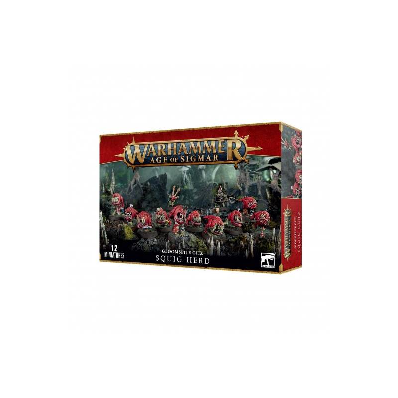 WARHAMMER AGE OF SIGMAR : GLOOMSPITE GITZ: TROUPEAU DE SQUIGSAGE OF... WARHAMMER AGE OF SIGMAR : GLOOMSPITE GITZ: TROUPEAU DE SQUIGSAGE OF...