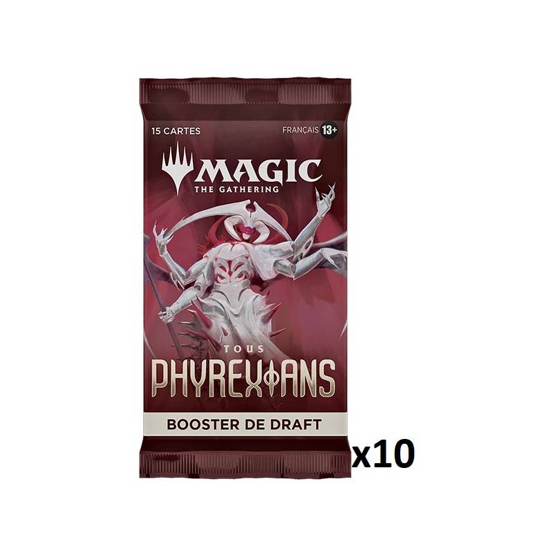 LOT DE 10 BOOSTER DE DRAFT TOUS PHYREXIANS FRMAGIC THE GATHERING LO... LOT DE 10 BOOSTER DE DRAFT TOUS PHYREXIANS FRMAGIC THE GATHERING LO...