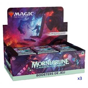 MTG : MORNEBRUNE - LA MAISON DE L'HORREUR LOT 3 DISPLAY BOOSTERS DE JEU FR