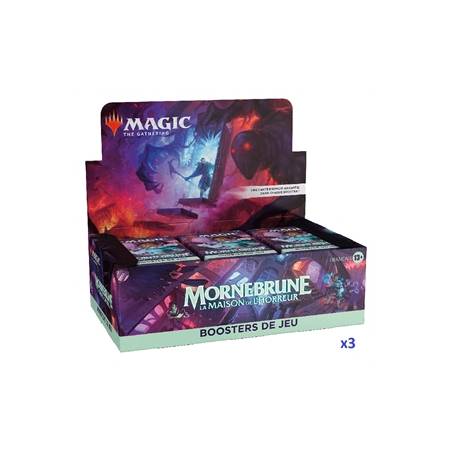 MTG : MORNEBRUNE - LA MAISON DE L'HORREUR LOT 3 DISPLAY BOOSTERS DE JEU FR