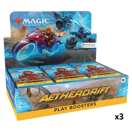 MTG : AETHERDRIFT LOT DE 3 DISPLAY DE PLAY BOOSTER EN