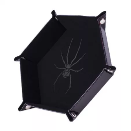 Plateau à Dés 'Critical Roll' En Cuir Et Velours - Zone De Lancer Et Rangement - Compatible D&D Et Jeux De Rôle