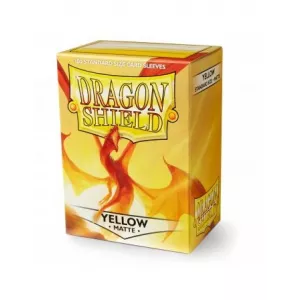 DRAGON SHIELD YELLOW MATTEPROTEGES CARTES 100 protèges cartes au pl...