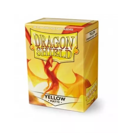 DRAGON SHIELD YELLOW MATTEPROTEGES CARTES 100 protèges cartes au pl...