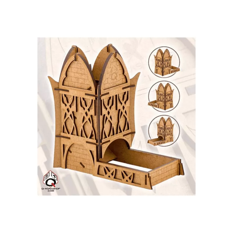 DICE TOWER ELVENDES Tour à dés en MDF à monter sois même.