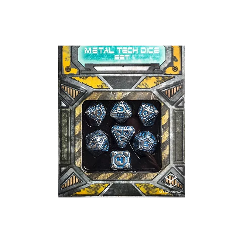 SET METAL TECH DICE - BLUE DES & BOURSES