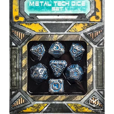 SET METAL TECH DICE - BLUE DES & BOURSES