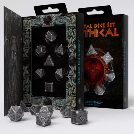 DICE SET METAL MYTHICALDES & BOURSES