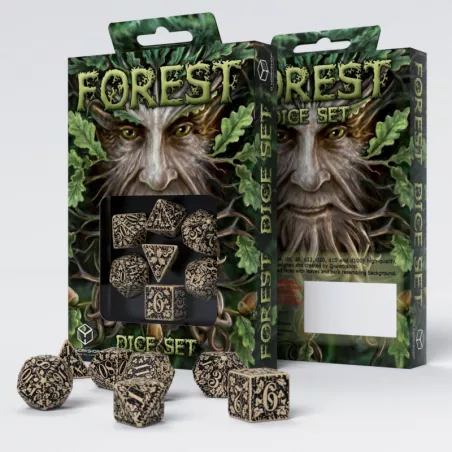 JEUX DE RÔLES FOREST DICE SET BLANC ET NOIR