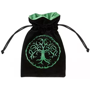 ACCESSOIRES BOURSE A DES VELOUR FOREST NOIR ET VERT