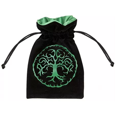 ACCESSOIRES BOURSE A DES VELOUR FOREST NOIR ET VERT