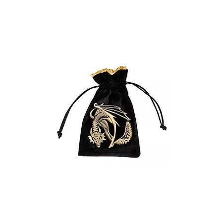 BOURSE A DES VELOUR DRAGON NOIR ET ORDES & BOURSES SAC POUR VOS DES