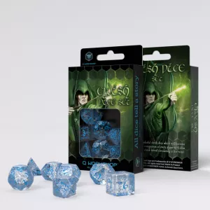 DICE SET ELVISH BLUE TRANSLUCENTDES & BOURSES