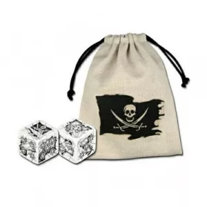 DICE AND BAG PIRATEDES & BOURSES 2 dés 6 + un pochon
