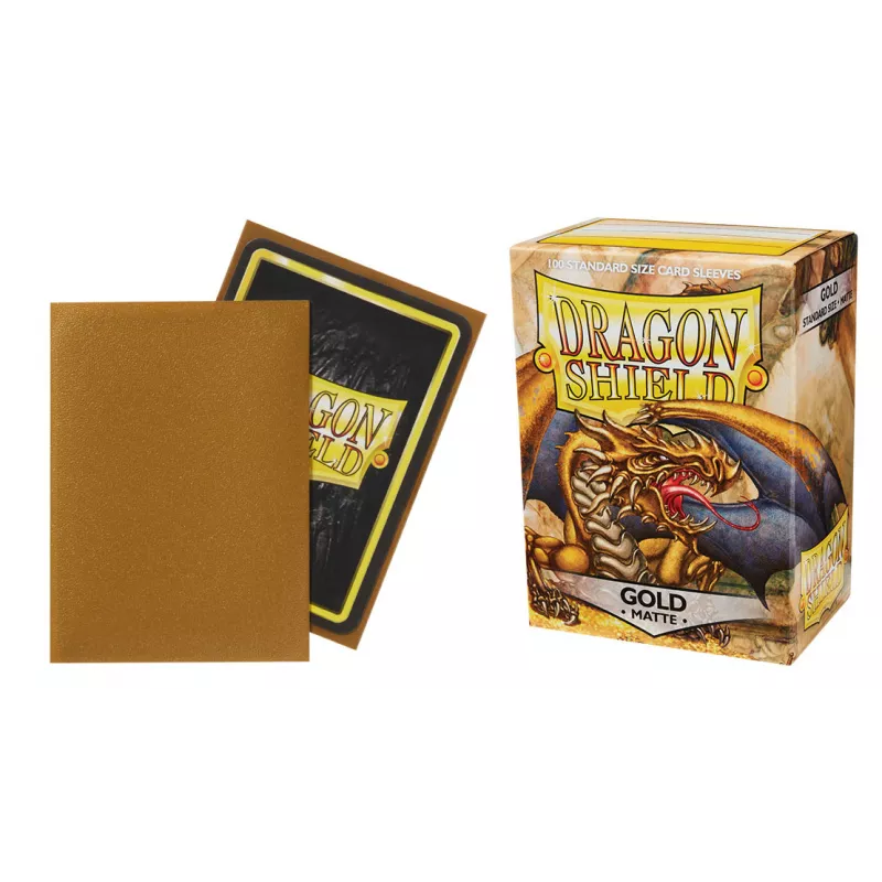 DRAGON SHIELD MATTE GOLDPROTEGES CARTES 100 protèges cartes au plas... DRAGON SHIELD MATTE GOLDPROTEGES CARTES 100 protèges cartes au plas...