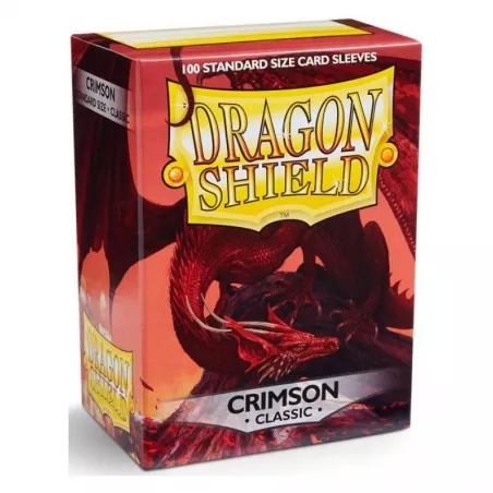 DRAGON SHIELD CRIMSON CLASSICPROTEGES CARTES 100 Protèges cartes Dr...