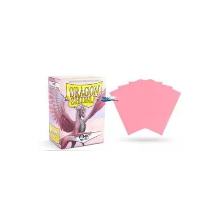 DRAGON SHIELD PINK MATTEPROTEGES CARTES 100 protèges cartes au plas...