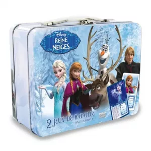 VALISE METAL REINE DES NEIGES (2 jeux de bataille) ENFANTS