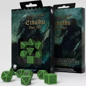 SET DE DES CALL OF CTHULHU THE OUTER GODS CTHULHUDES & BOURSES SET ...