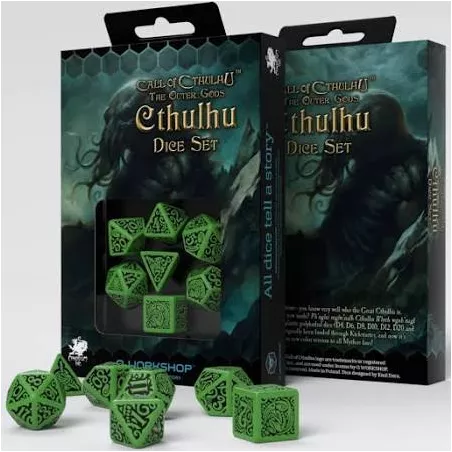 SET DE DES CALL OF CTHULHU THE OUTER GODS CTHULHUDES & BOURSES SET ...
