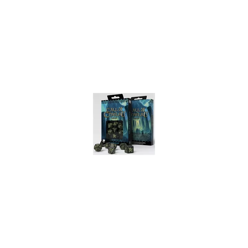 SET DE DES CALL OF CHTULHU BLACK & GLOW IN THE DARKDES & BOURSES SE...
