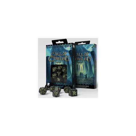 SET DE DES CALL OF CHTULHU BLACK & GLOW IN THE DARKDES & BOURSES SE...