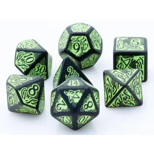 CALL OF CHTULU 7TH EDITION BLACK & GREEN DICE SETDES & BOURSES
