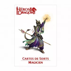 HÉROS & DRAGONS CARTES DE SORTS MAGICIEN