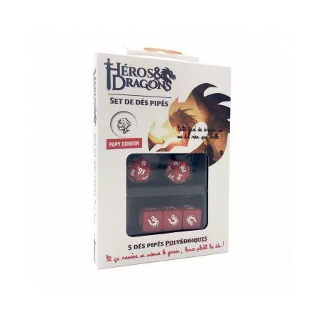 HÉROS ET DRAGONS SET DE DÉS PIPÉS