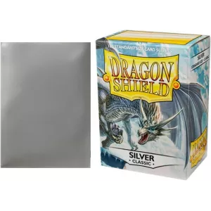DRAGON SHIELD SILVER CLASSSICPROTEGES CARTES 100 Protèges Cartes Dr...