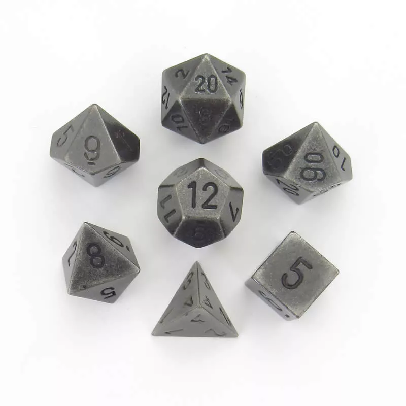 SOLID METAL DARK METAL COLOR POLY 7 DIE SETDES & BOURSES set de des... SOLID METAL DARK METAL COLOR POLY 7 DIE SETDES & BOURSES set de des...