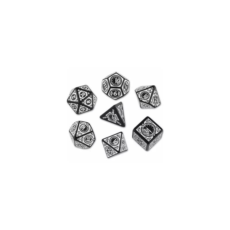 STEAMPUNK CLOCKWORKDES & BOURSES Set de dès noir et blanc au gout s... STEAMPUNK CLOCKWORKDES & BOURSES Set de dès noir et blanc au gout s...