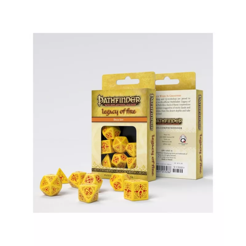 PATHFINDER DICE SET - LEGACY OF FIREDES & BOURSES set de dés pathfi... PATHFINDER DICE SET - LEGACY OF FIREDES & BOURSES set de dés pathfi...