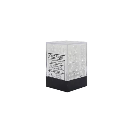 SET 36D6 TRANSLUCENT C/WDES & BOURSES Set de 36 dès Translucent Cou...